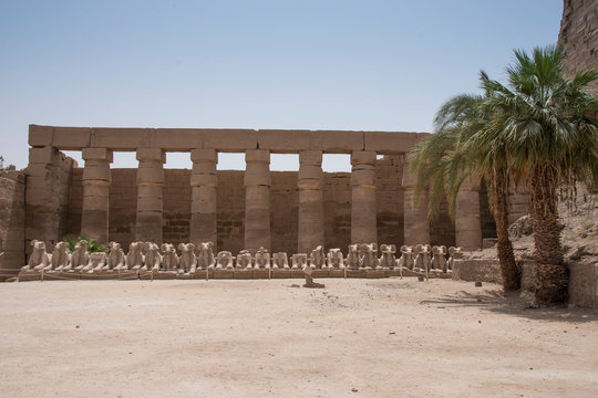 Karnak Temple, located on the eastern bank of the Nile River, opposite Luxor, the area of ​​ancient Thebes, which housed the most important religious complex in Ancient Egypt, Africa.