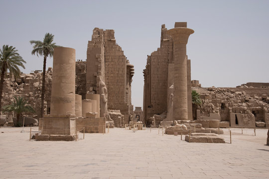 Karnak Temple, located on the eastern bank of the Nile River, opposite Luxor, the area of ​​ancient Thebes, which housed the most important religious complex in Ancient Egypt, Africa.