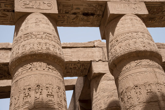 Karnak Temple, located on the eastern bank of the Nile River, opposite Luxor, the area of ​​ancient Thebes, which housed the most important religious complex in Ancient Egypt, Africa.