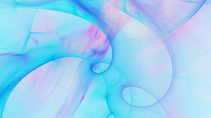Abstract blue and purple chaotic glass shapes. Colorful fractal background. Digital art. 3d rendering.