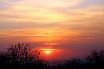Photo beautiful sunset on the sea coast