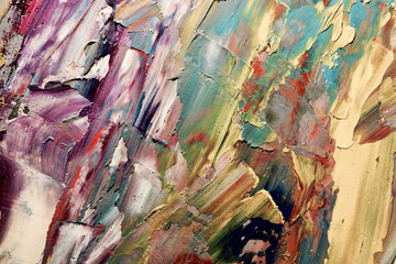Colorful abstract background wallpaper. Modern motif visual art.  Mixtures of oil paint. Trendy...