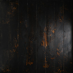 Old wooden table or board for background. Space for text. Toned.