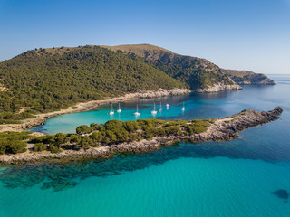 Fototapeta premium Cala Agulla, Cala s'Agulia, Cala Figuera, Maiorca, Baleari, Spain