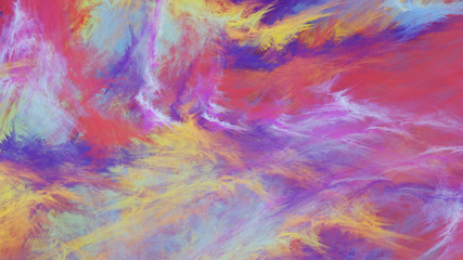 Fototapeta na wymiar Abstract red and violet fantastic clouds. Colorful fractal background. Digital art. 3d rendering.