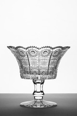 A big luxury crystal glass fruit bowl