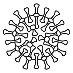 Icon representing a coronavirus suitable for design