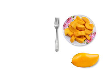 yellow plate with fork and spoon