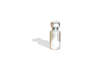 Obraz na płótnie Canvas Chloroquine bottle isolated on white background