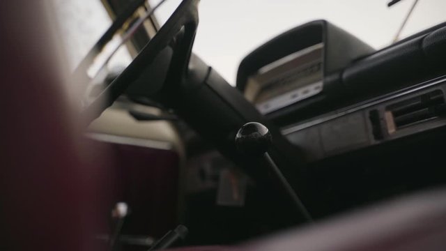 Gear shifter of old soviet vintage car