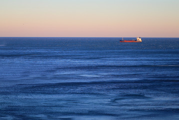 Photo beautiful sunset on the sea coast