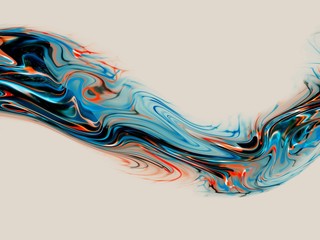abstract deep blue orange  background with waves line