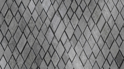 Abstract gray anthracite geometric rhombus grid tiles texture background