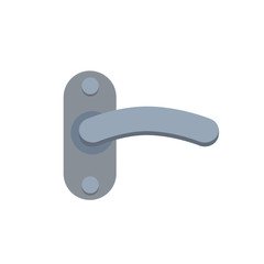 Door handle. Doorway and entrance element. Lock and keyhole. Cartoon flat icon isolated on white. Opening and closing