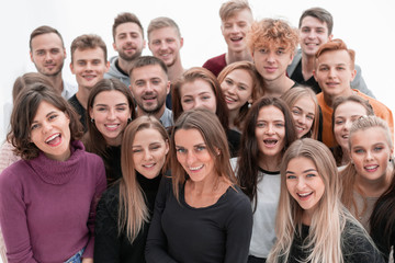 portrait of group of happy young people