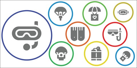 Fototapeta premium diver icon set