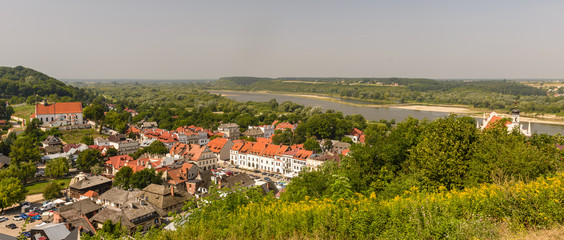 The panoramic view of Kazimierz Dolny resort town in Lublin region (Poland).