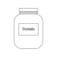 protein canister on white background vector