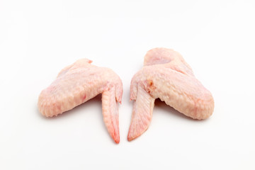 Fresh raw chicken on white background