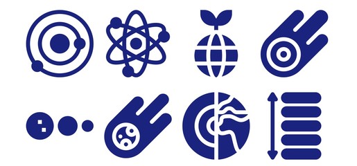 Modern Simple Set of saturn Vector filled Icons © Anna
