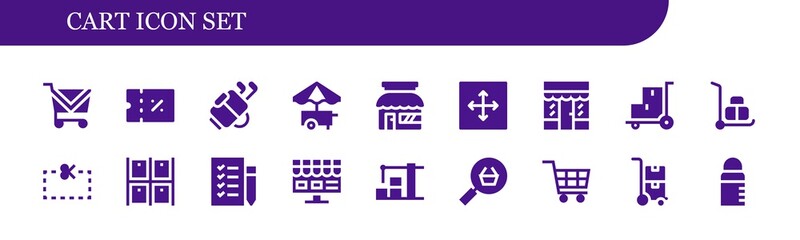 cart icon set