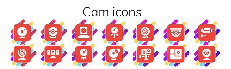 cam icon set