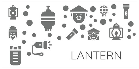 lantern icon set