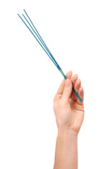 Blue aroma stick, aromatherapy.