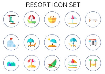 Modern Simple Set of resort Vector flat Icons