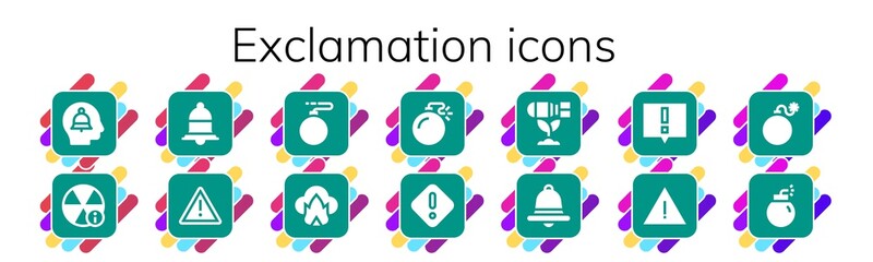 exclamation icon set