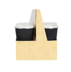 Takeway Drinks in a Holder With Handle