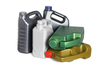 Assorted Plastic Containers for Engine oils