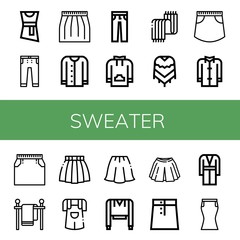 sweater icon set