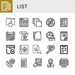 list icon set