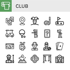 Set of club icons