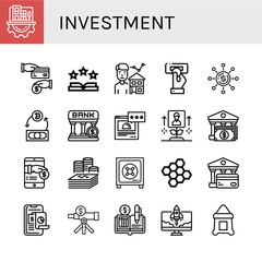 Set of investment icons