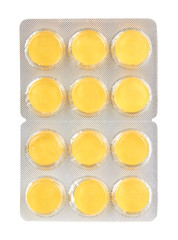 Throat ache pills in bister.