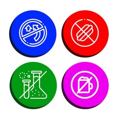 prohibited simple icons set