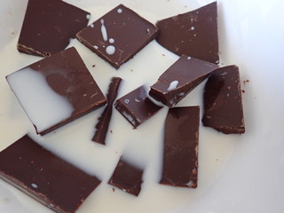 homemade preparation of sweet chocolate cake