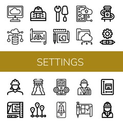 settings icon set