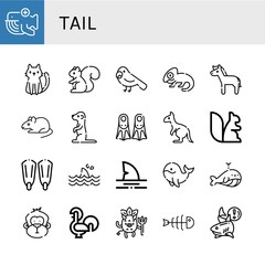 Set of tail icons
