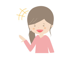 Woman laughing.
