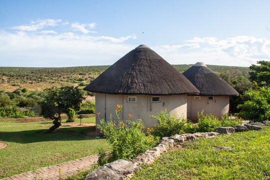 Rondavels im Addo Elephant Nationalpark in S&uuml;dafrika