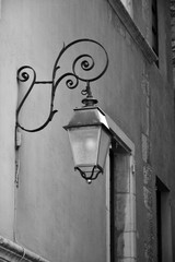 Chambéry, France - August 11th 2017 : vintage street lamp