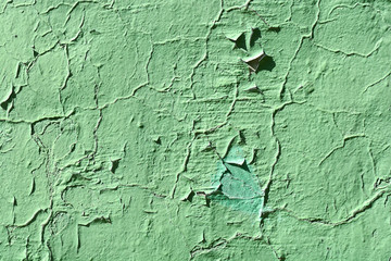 Old Rusty Grunge Green Wall Textute Background