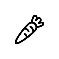 Carrot Vegan Outline Icon Logo Vector Illustration
