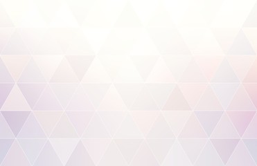 Triangular pastel lilac pink white gradient background. Shiny geometric illustration. Clear interactive crystal pattern. Subtle abstract creative template.