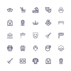 Editable 25 costume icons for web and mobile