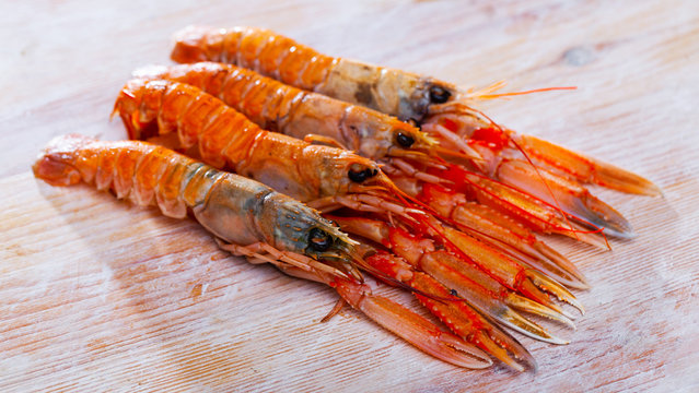 Raw langust ready for cooking