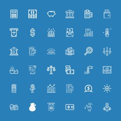 Editable 36 financial icons for web and mobile